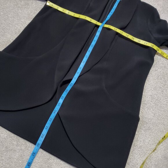 WILFRED Aritzia The North Blazer Open Front Crepe Shawl Collar Black Women's 4 - Picture 10 of 11